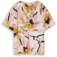 Tom Tailor Bluse sennep / lyserød / rosé / sort