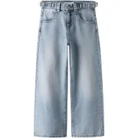Name it Piger Bella Skater Spænde Jeans Light Blue Bleached Denim