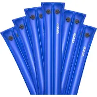 Vevor vandposer til poolovertræk, 6 pakker 2380 mm vandslanger til dobbeltkammerpoolovertræk, 0,4 mm tykke PVC-posevægte med lækagesikker skruelåg, til nedgravede swimmingpoolovertræk, vinterlukning,
