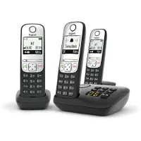 Gigaset A690A Trio trådløs telefon med voicemail - sort