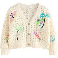 Next Cardigan ecru / azur / lilla / sort