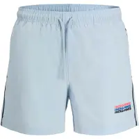 Jack & Jones Badeshorts 'JPSTMAUI SUNRISE' pastelblå / sort