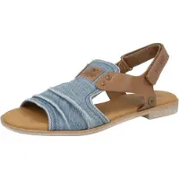 Mustang Sandaler blue denim / brun