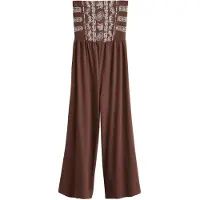 Next Jumpsuit mørkebrun / hvid