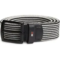 Tommy Hilfiger Bælte 'Denton Braided Webbing Elastic' navy / hvid