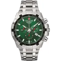 Swiss Alpine Military Herreur 7043.9134 Classic Grøn/Stål Ø48 mm
