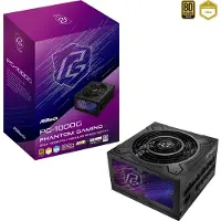 Asrock Phantom Gaming Pg-1000g 1000w 3.1 80 Plus Gold Modulær Strømforsyning