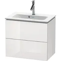 Duravit L-Cube vaskeskab 62x39,1cm - Compact, hvid højglans med 2 skuffer, passer til vask 234263