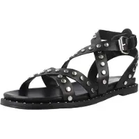 Carmela Carmelatil kvinder. 16239301-NEGRO Sandaler i læder 162393 sort (37), Fast, Spænder, Casual