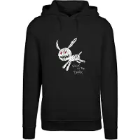 Mister tee Sweatshirt 'Walk In The Dark' rød / sort / hvid