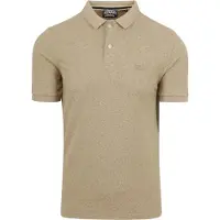 Superdry Klassisk Poloshirt I Meleret Beige måle