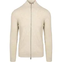 Profuomo merinould vest i ecru Beige Grå måle