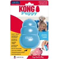 Kong legetøj til hundehvalpe - Größe L, blau + Enhanced Ziggies Puppy M/L (227 g)
