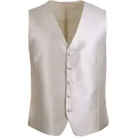 Suitable bryllupsvest Ecru ternet Off-white måle