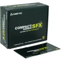 Chieftec Compact Series CSN-650C - Strømforsyning (intern) - ATX12V 2.3/ SFX12V - 80 PLUS Gold - AC 100-240 V - 650 Watt - aktiv PFC - sort