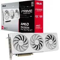 Asus PRIME - OC Edition - grafikkort - Radeon RX 9070 XT - 16 GB GDDR6 - PCI Express 5.0 - 3 x DisplayPort, HDMI - hvid - boks