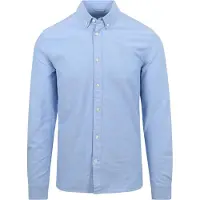 KnowledgeCotton Apparel skjorte meleret lyseblå Lyseblå Blå måle