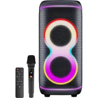 Denver BPS-370 - Bluetooth Party Speaker with light function & 2 x 6.5" woofers - Black