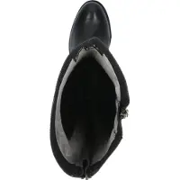 Caprice Boots, black, made of Leather and textile with Block heel, Size 42