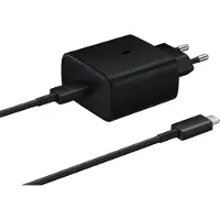 Samsung USB-C hurtig rejseoplader med kabel EP-TA845EBE / EP-DW767JBE - 45W - bulk - Sort