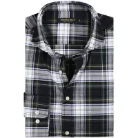 Steppin' Out Flannel Skjorte Ternet Blå Mørkegrøn Grøn Mørkeblå måle