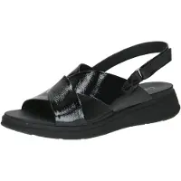 Caprice Sandal, black, made of Leather without heel, Size 36