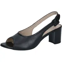 Caprice Heeled sandal, black, made of Leather with Block heel, Size 37