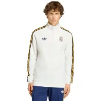 Adidas Real Madrid Track Top Og Half Zip - Hvid - , størrelse Medium