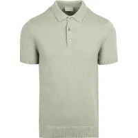 Suitable Heavy Strikket Polo Raw Lysegrøn Grøn måle
