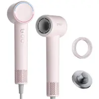 Gosund Hårtørrer med 1300 W effekt, ionisering og vægbeslag - Pink