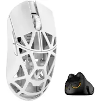 WLMouse Beast X Mini Pro (Solid Side + Omron) / Wireless 8K / Magnesium - Gaming Mus - Optisk - 5 knapper - Hvid
