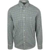 Gant Casual Skjorte Twill Ternet Blå Grøn måle