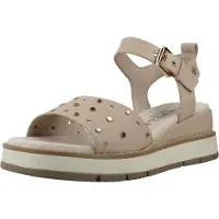 Carmela Carmelatil kvinder. 16324801-BEIGE Sandaler i læder 163248 brun (37), 3-5 cm, Spænder, Casual, Klassisk