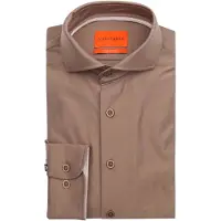 Suitable Herringbone Skjorte Brun Taupe måle