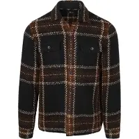 State of Art Overshirt Ternet Navy Blå ørkeblå Brun åle