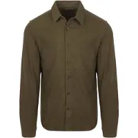 KnowledgeCotton Apparel KnowedgeCotton Appare hørskjorte i ecru Mørkegrøn Grøn måe