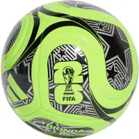 Adidas Fodbold Trionda Club VM 2026 - Grøn/Sort/Sølv, størrelse Ball SZ. 3