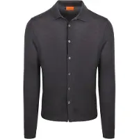 Suitable Suitabe Cardigan Shirt Merino Antracit Mørkegrå Grå måe