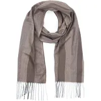 Suitable Tørklæde Softfeel Herringbone Brun Taupe
