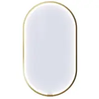 Dansani Moon rammespejl 105 x 60 cm med LED lys, messing