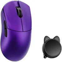 WLMouse HUAN Stainless Magnesium Alloy / Wireless 8K - Gaming Mus - Optisk - 5 knapper - Lilla