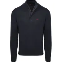 New zealand auckland NZA Halv Zip Hættetrøje Akar Navy Blå Mørkeblå måle