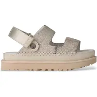 Ugg UGGtil kvinder. 1177852 Goldenstar Crackle Glide taupe sandaler (36), Læder, 3-5 cm, Velcro, Casual, Gråt
