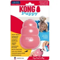 Kong legetøj til hundehvalpe - Größe L, pink + Enhanced Ziggies Puppy M/L (227 g)