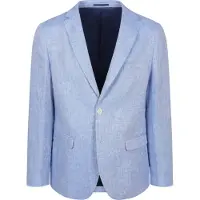 Suitable Blazer i Linned Panama Blå Lyseblå måle