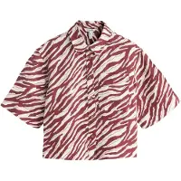 Next Bluse 'N. Premium' beige / burgunder