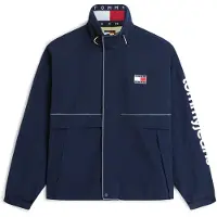 Tommy Hilfiger Overgangsjakke 'Oversized Regatta' mørkeblå / kirsebærsrød / hvid