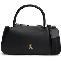 Tommy Hilfiger Håndtaske 'TH Monogram Repeat Logo' sort
