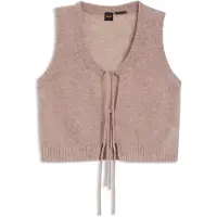 BOSS Cardigan i italiensk garn med bindesnore foran