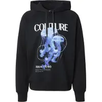 Versace Jeans Couture Sweatshirt 'JELLYFISH' blå / lyseblå / sort / hvid